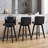 Swivel Upholstered Solid Wood Bar & Counter Stool（Set of 3）-2122006490