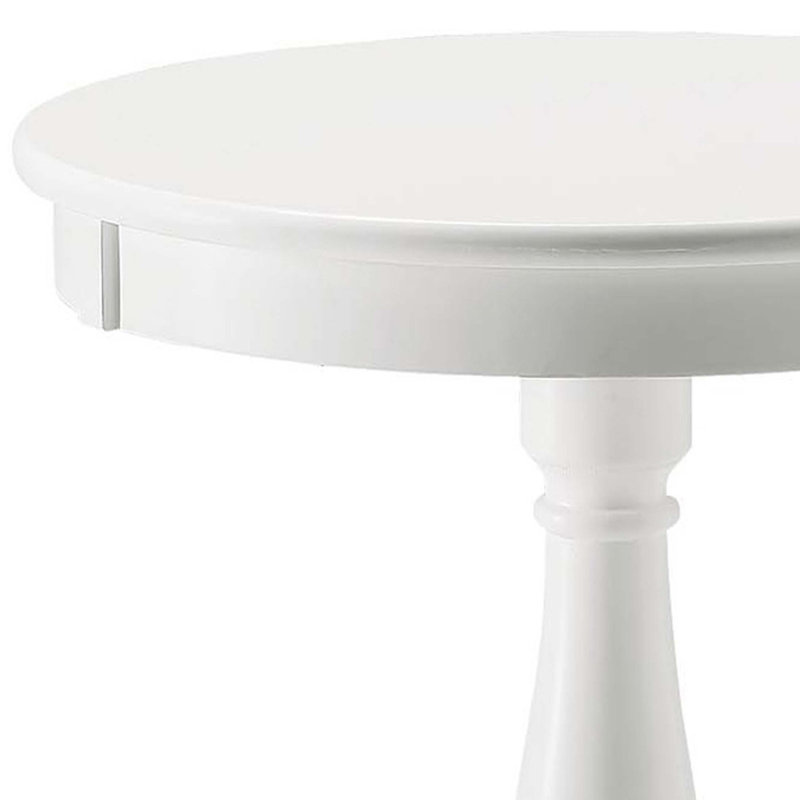 Table d'appoint ACME Alger, blanc, Blanc, H 25,5 po x l 18,5 po x P 18,5 po