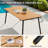 Luceile 6 - Person Rectangular Aluminum Patio Dining Set with Umbrella Hole and Stacking Chairs  (Set of 7)-2014194363