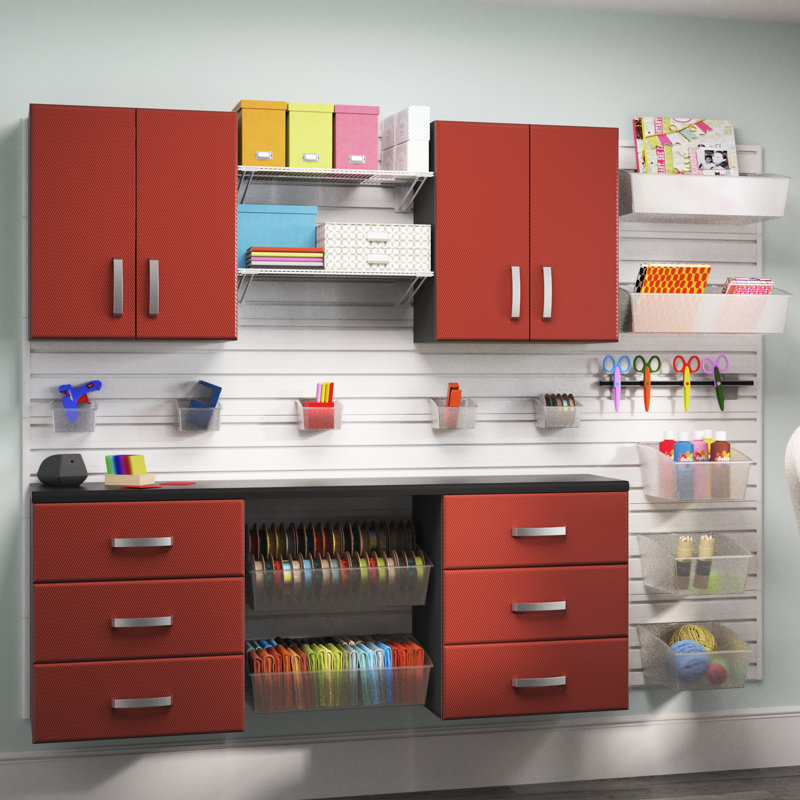 Deluxe 4 Piece Storage System, Red Carbon