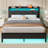 Modern Upholstered Platform Bed with Storage, Headboard, USB Charging Station & LED Lights-1449381661-1449381663-1464360063