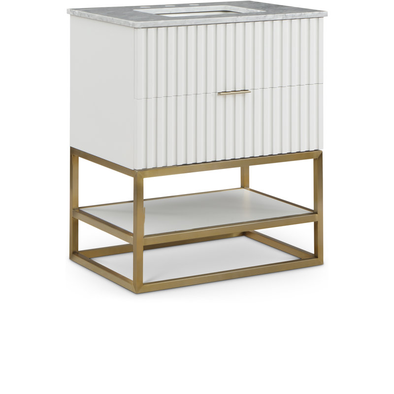 Meuble-lavabo Kleier, Blanc