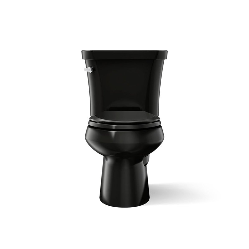 Toilette allongée deux pièces Wellworth® 1,28 GPF (siège non inclus), Noir, Côté gauche