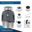 Evolution 1HP, 1 HP Garbage Disposal, Advanced Series EZ Connect Continuous Feed Food Waste Disposer