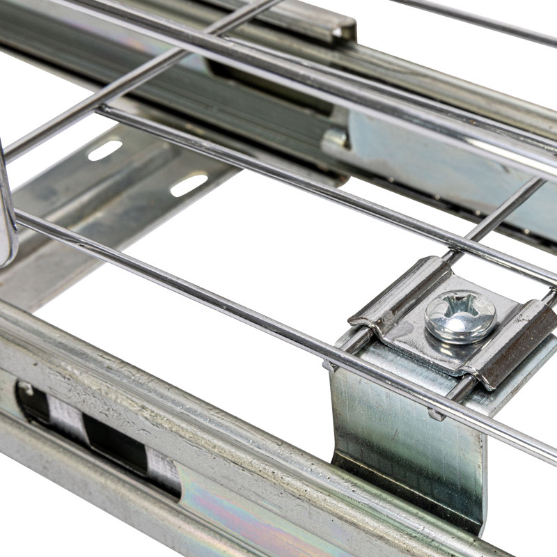 Glidez Multipurpose Chrome-Plated Steel Pull-Out/Slide-Out Storage Organizer for Cookware and Bakeware - Fits Standard Size Cabinet or Shelf, Chrome