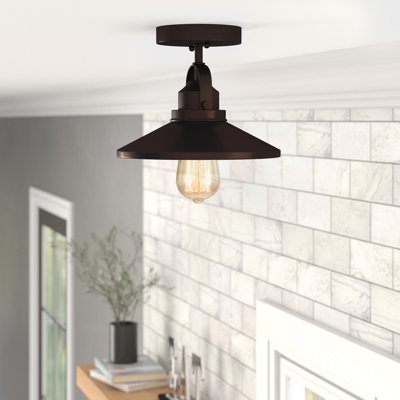 Plafonnier semi-encastré 1 lumière 8,8 po Holbeach