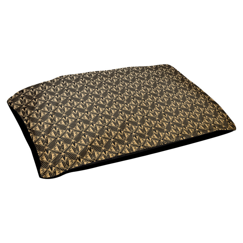 Coussin pour chien Byrge, Grand (l 52 po x P 42 po x H 17 po), Jaune / noir