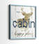 Happy Place Cabin - reproduction encadrée de qualité supérieure - prête à être accrochée - aucun clou requis - aucun clou requis-829315671-829315668