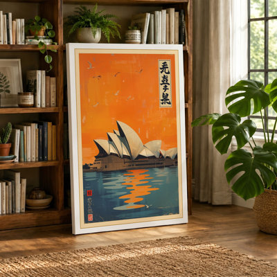 Sydney at Sunrise Japandi - Wrapped Canvas