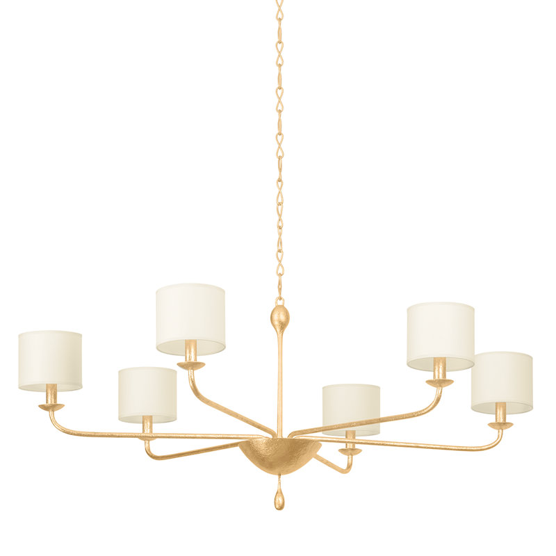 Chandelier, Vintage Gold Leaf