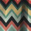 Charm bleu et corail à chevrons rétro - Rideau à chevrons - Rideau à chevrons occultant - 1 panneaux-107534022