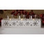 Ensemble de porte-votives en verre 3 pièces avec plateau en forme de flocon de neige