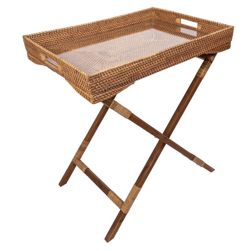 Table de bout Sammy Artifacts, With Glass, Brun miel