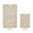 Annaclara Premium 100% Cotton 1990 GSM 2-Piece Tufted Chevron Bath Rug Set with Non-Slip Spray Latex Backing, OEKO-TEX® Certified, Super Absorbent and Machine Washable, Sand-122444779-71048584