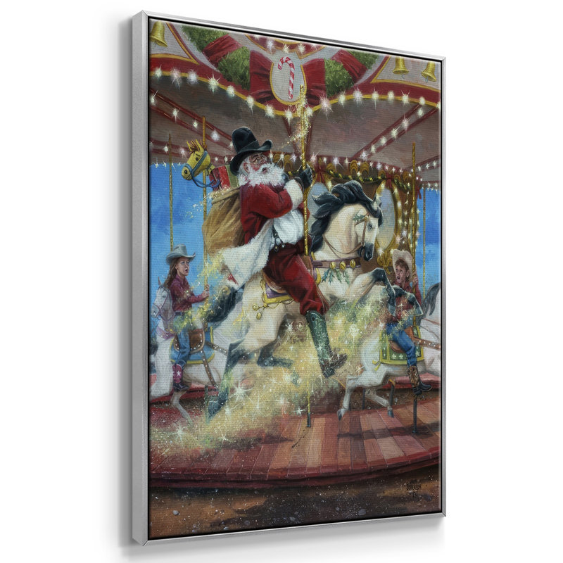 «Merry Go Round», reproduction sur toile flottante, H 25 po x l 17 po x P 1,5 po, Argent
