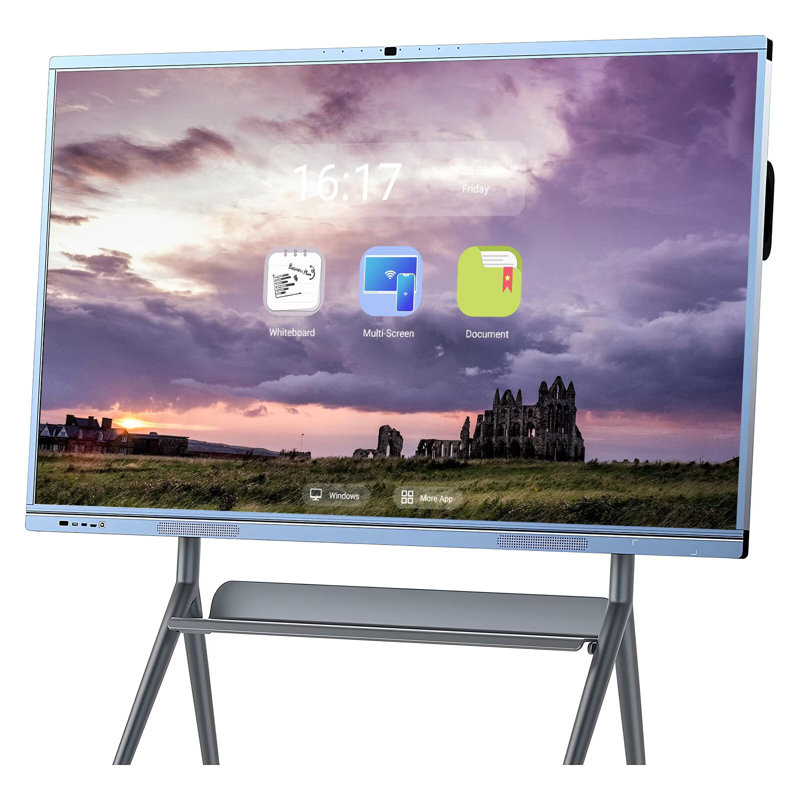 JYXCN Smart Board 65 Inch Interactive All-in-One Touch Screen with Dual System, Cloud Sharing Simplifies Workflow, Perfect for Classroom Activities, Office(Include Wall Mount)