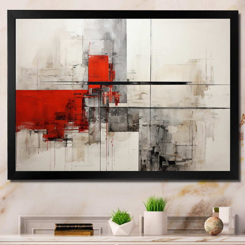 «Abstract Architectures I» sur toile, H 30 po x l 40 po x P 1,5 po, Cadre simple noir