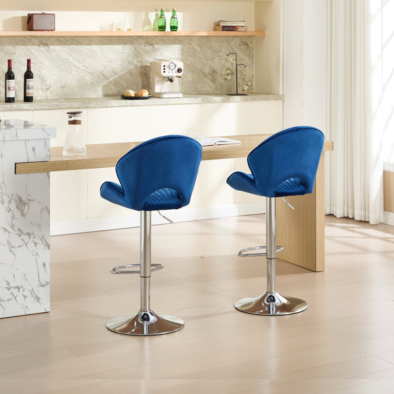 Ensemble de 2 tabourets de bar réglables avec dossier et repose-pieds, chaises de bar à hauteur de comptoir pour cuisine, pub