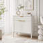 Armoire de rangement décorative avec design arqué, tiroir et bords arrondis lisses-713897157