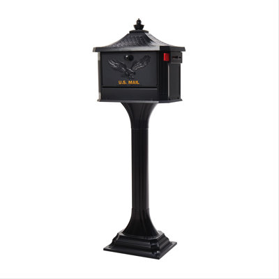 Pedestal Locking Mailbox and Post Kit