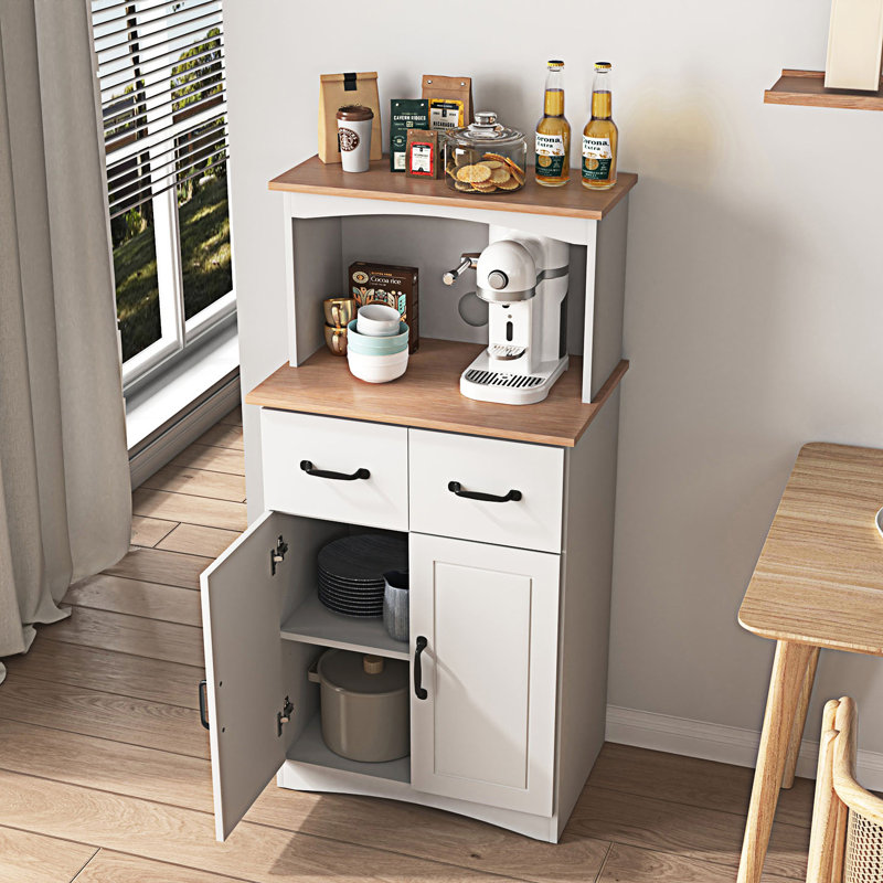 Armoire de cuisine, armoire de rangement pour micro-ondes avec tiroir de rangement, armoire de hall d'entrée