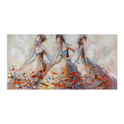 Sensuous Dance Hand -Painted Acrylic Painting