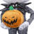Stylized Jack Skellington Halloween Greeter with Jack-O'-Lantern