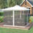 Outsunny 10' X 10' Universal Replacement Mesh Sidewall Netting For Patio Gazebos And Canopy Tents With Zippers, (Sidewall Only)-125204777