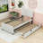 Twin Upholstered Platform Bed with Trundle-1178096153