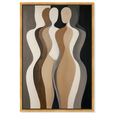 Chœur de formes II, reproduction d'art sur toile par Art Remedy, cadre doré, 10 x 15