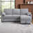 Chenille gris pâle