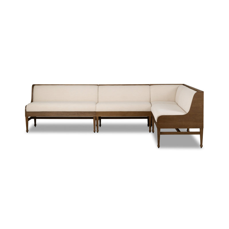 Priscilla Dining Banquette L Shape 113"-Crypton Wayfarer Snow