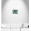 «Emerald Glass Stain - Floater Frame», reproduction d'art sur toile-46823601-46823598