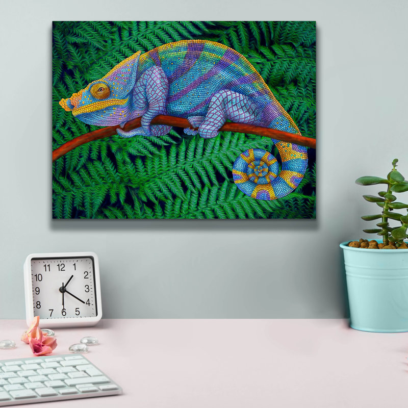 «Parsons Chameleon» par Tim Jeffs, art mural sur toile, 16 po x 12 po, H 12 po x l 16 po