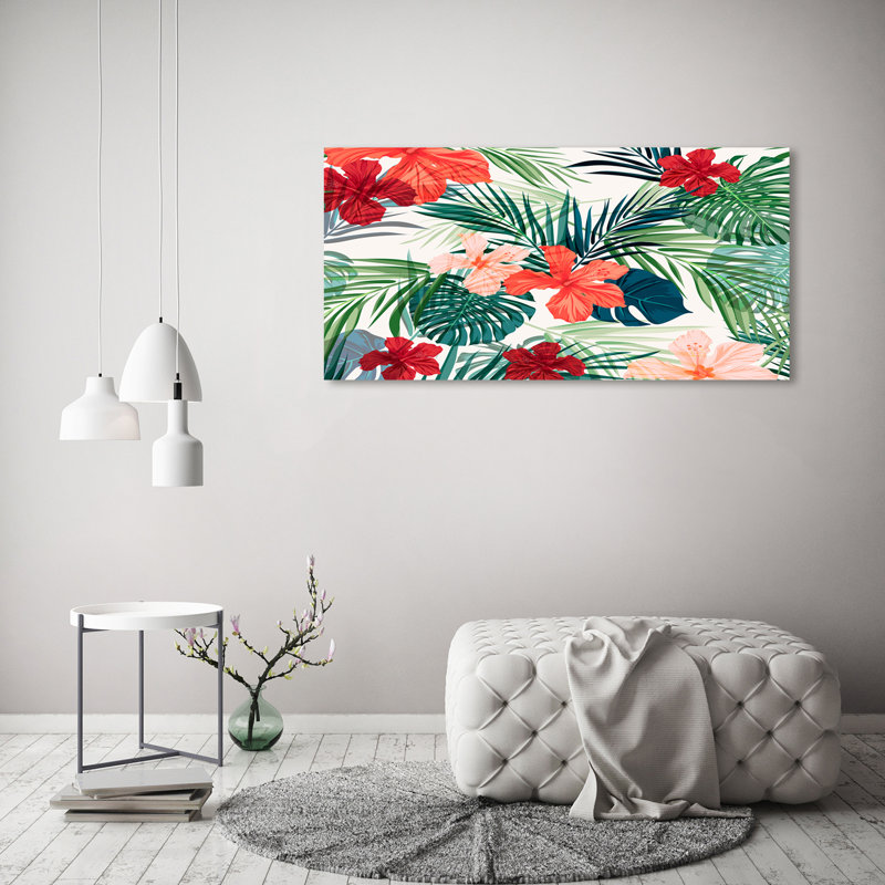 Tropical Flowers - Wrapped Canvas Print