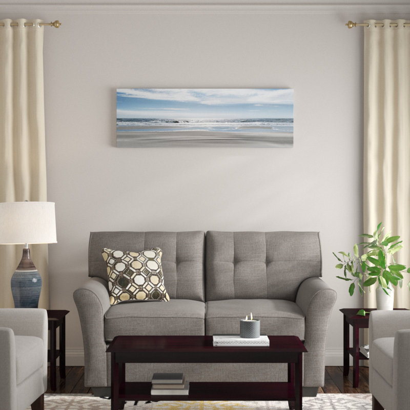 « beach bliss », reproduction de photo sur toile, H 16 po x l 48 po x P 1,5 po, Cadre noir