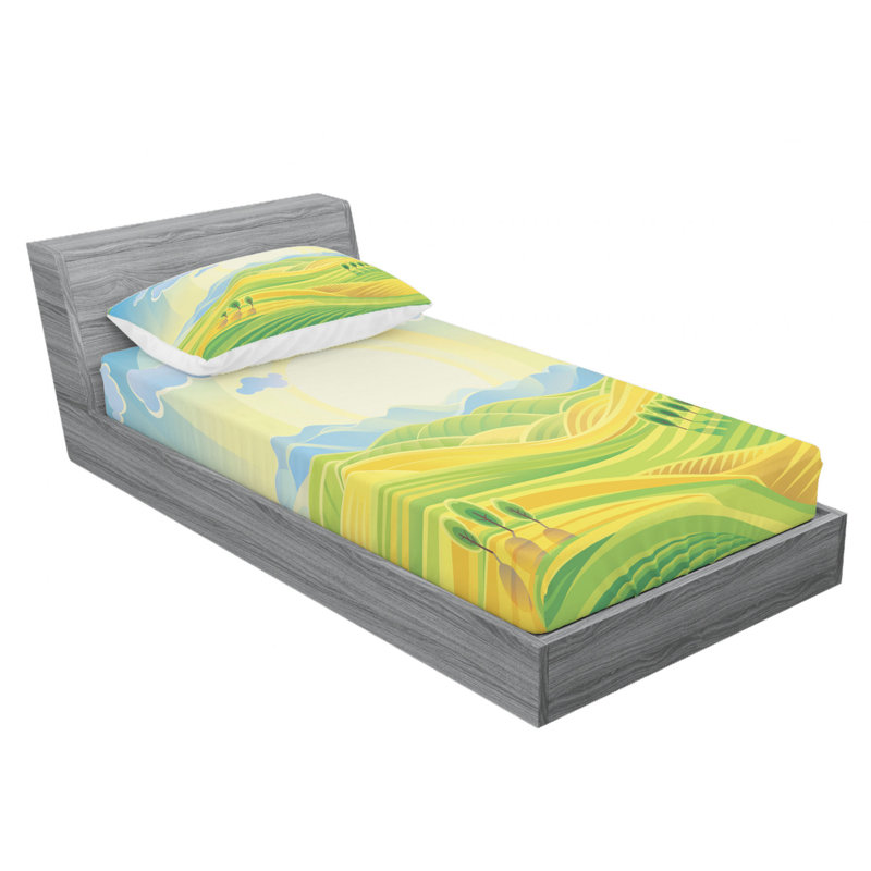 Microfiber Sheet Set, Twin Sheet Set with Fitted Sheet