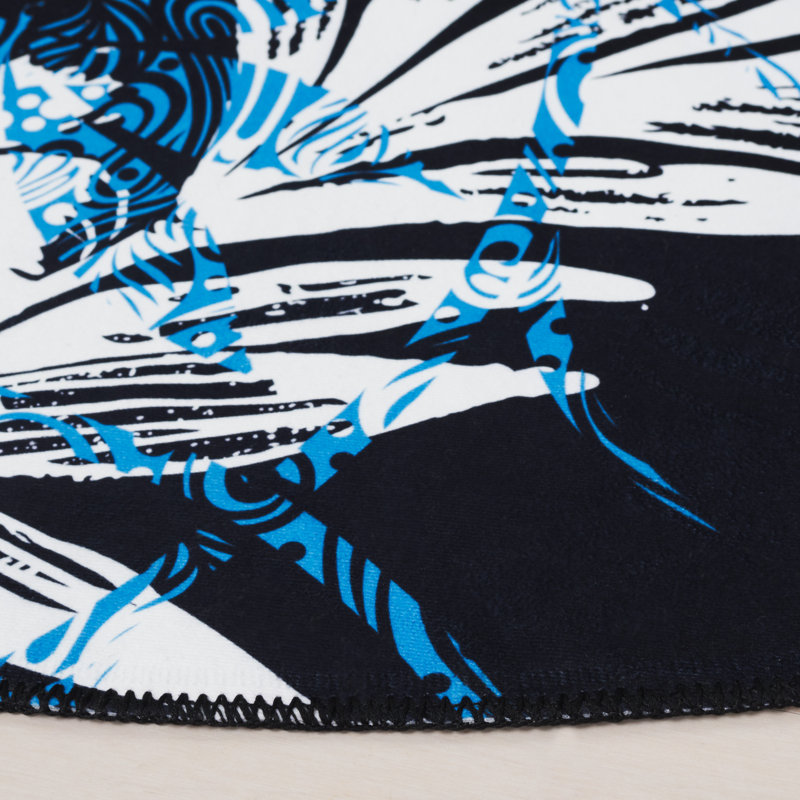 Tapis noir / bleu Amalea 825, Rond 6 pi