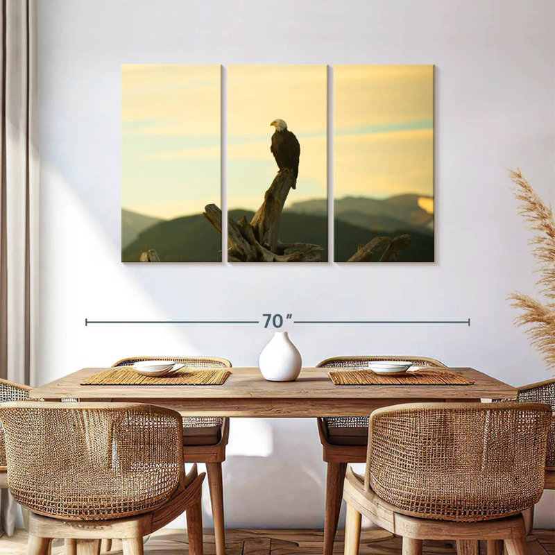 Brampt Eagle At Sunset, 36" H x 57" W
