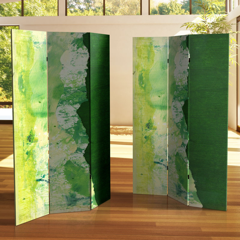 3 Panel Room Divider, Green
