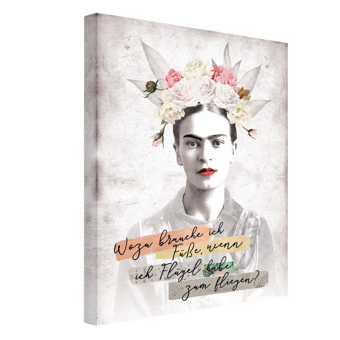 Leinwandbild Quote von Frida Kahlo