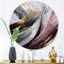 Décoration murale en marbre rose et doré mystérieux - marbre abstrait-88628690