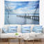 Tapisserie paysage marin et ciel bleu-28503537