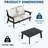 Outdoor Hdpe Patio Furniture Sofa, 4 - Person Seating Group With Cushions,outdoor Conversation Couch Set With Coffee Table For Patio-70157067