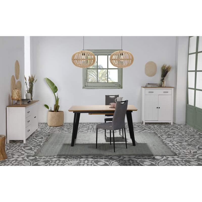 Gholston 90cm Solid Wood Sideboard, White