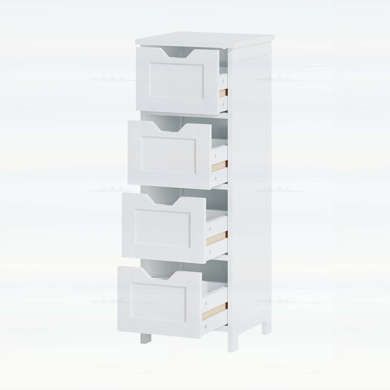 Armoire de plancher étroite avec 4 tiroirs