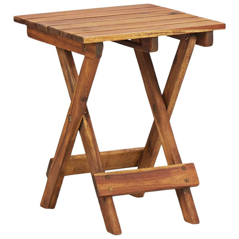 Support à plante pliable Support à plante pliable en bois d'acacia massif, H 14,96 po x l 11,8 po x P 11,8 po
