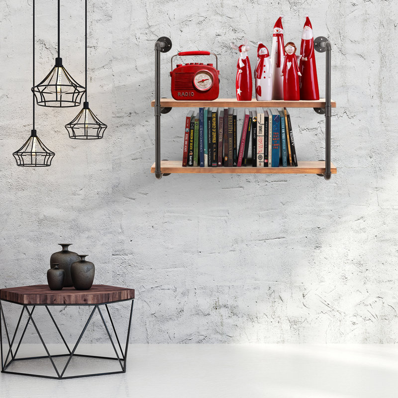 Alyssamarie 2 Piece Industrial Pipe Shelves