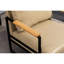 Chaise de salon élégante avec revêtement en cuir - et look moderne Mid-Century confortable