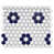 White/Cobalt Blue Flower